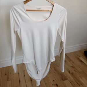 Old Navy Deep Off-White Long Sleeve Bodysuit - Tall Medium